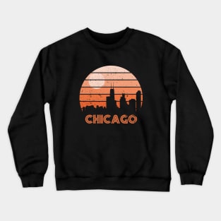 Retro Sunset Chicago Crewneck Sweatshirt